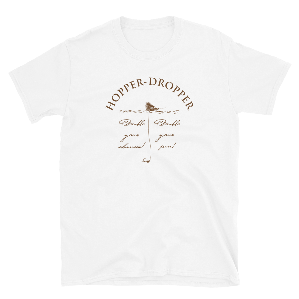 Hopper-Dropper - White - Fly Fishing T Shirt