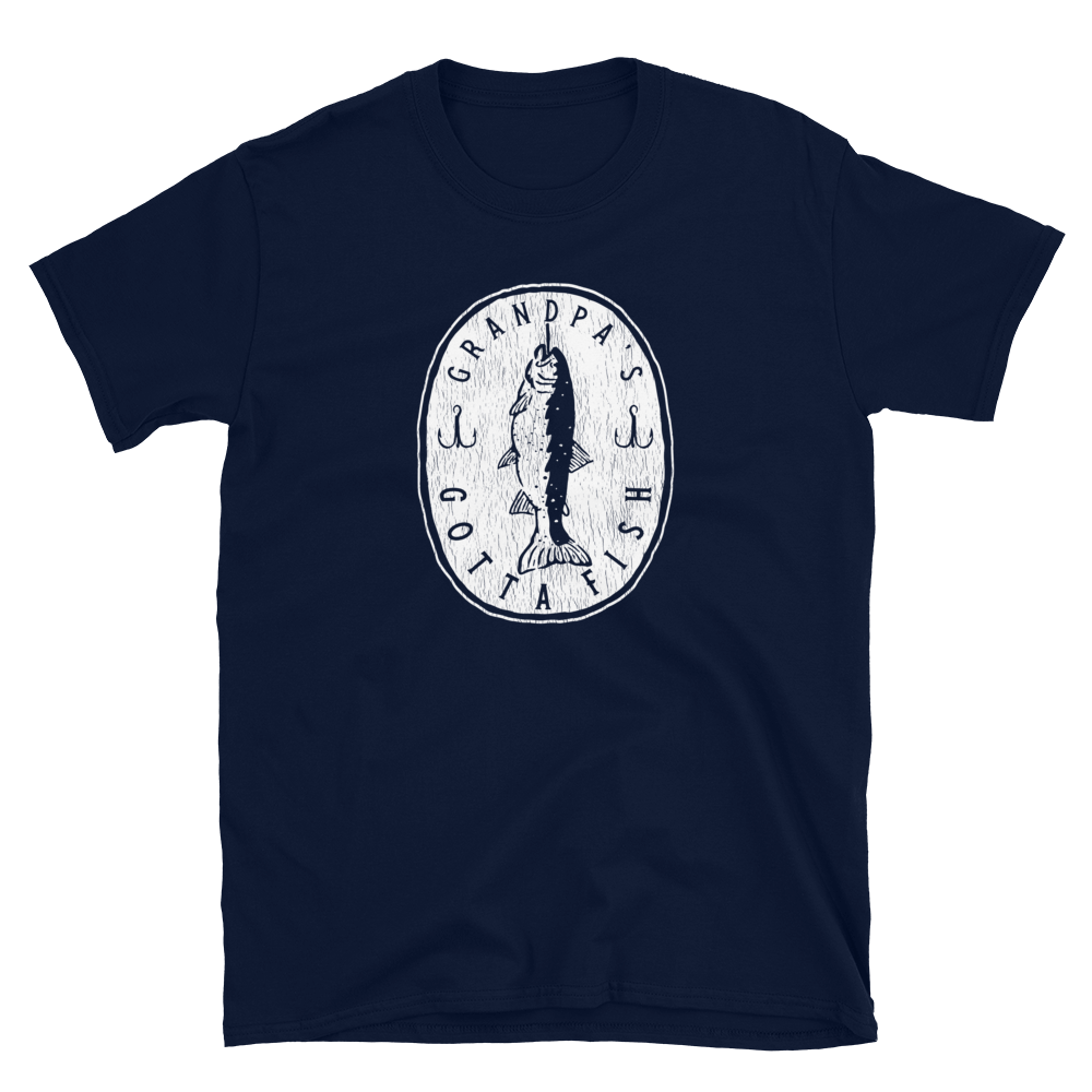 Grandpa's Gotta Fish - Navy - Funny Fishing T Shirt – JOE'S Fishing Shirts