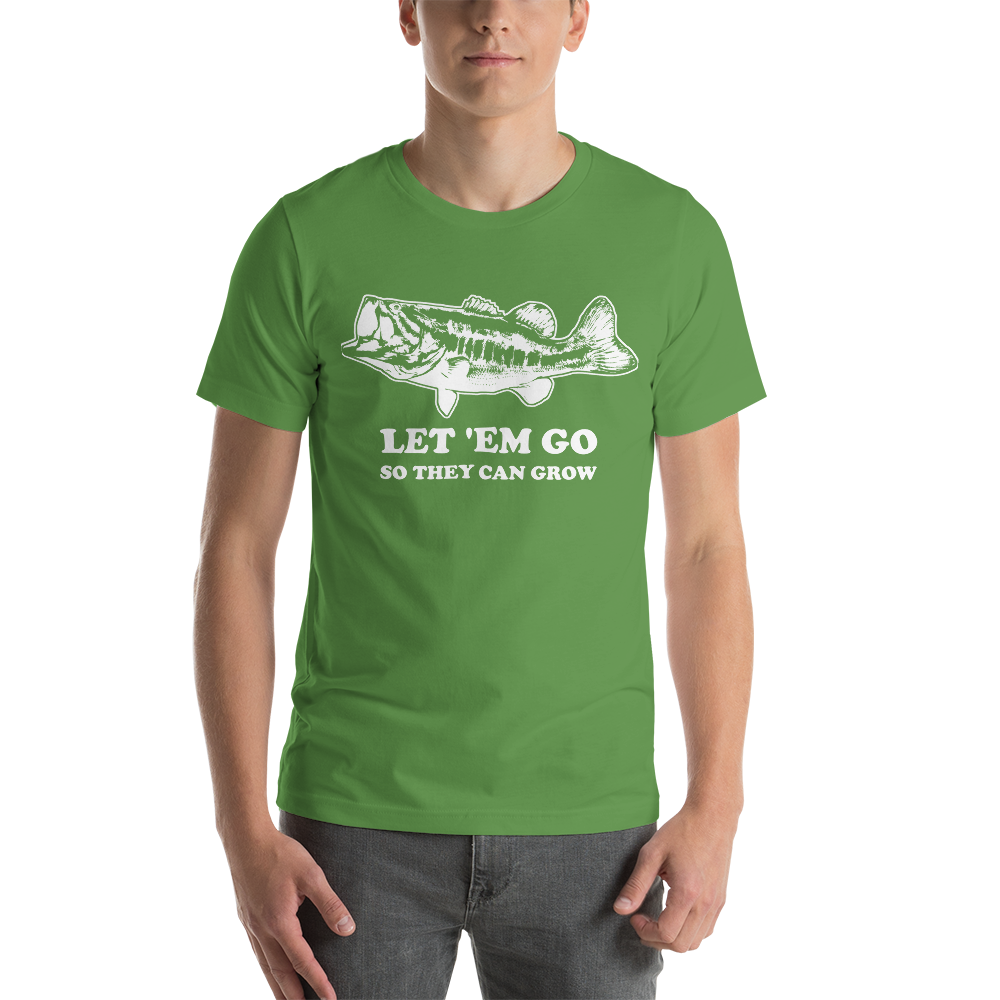 Let 'Em Go - Green - Bass Fishing T Shirt – JOE'S Fishing Shirts