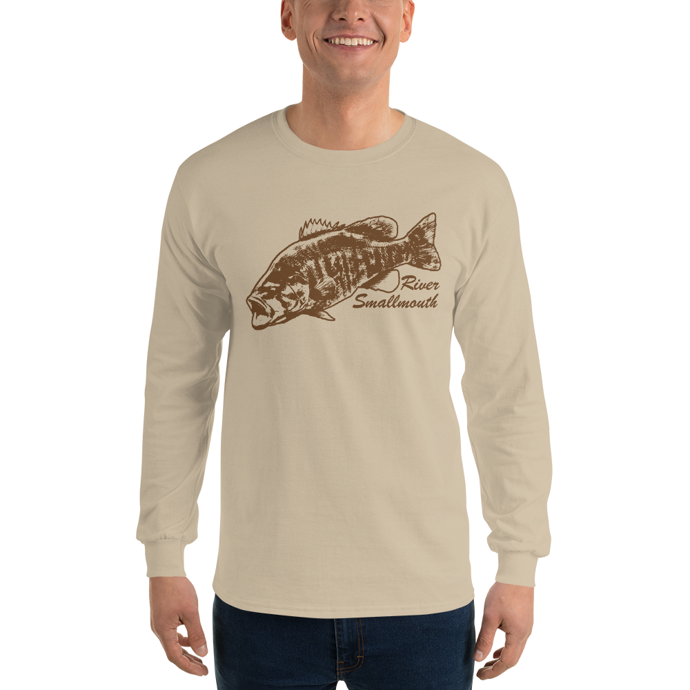 River Smallmouth - Tan - Long Sleeve Fishing Shirt – JOE'S Fishing