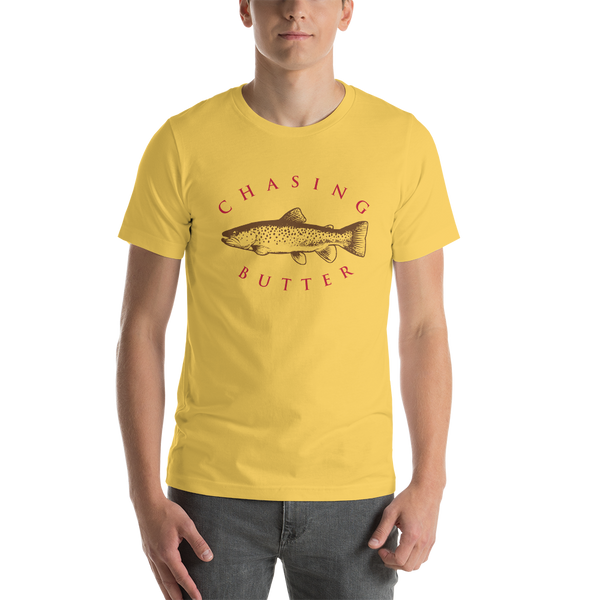 Chasing Butter - Yellow - Fly Fishing T Shirt – JOE'S Fishing Shirts