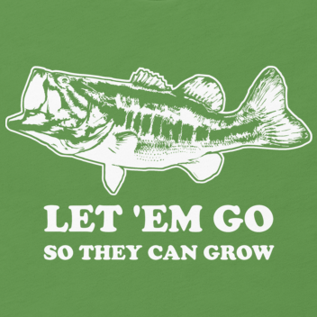 Bass fishing t shirt design with trophy largemouth bass and text.