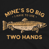 Funny trout fly fishing t shirt design.