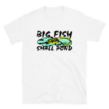 Bass fishing t shirt with frog fishing lure design and text.