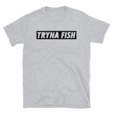 Women's fishing t shirt with urban-styled text design.