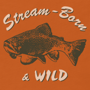 トップス brook Trout Logo Design Glay/XL Sweatshirt with embroidered brook trout design — Rangeley